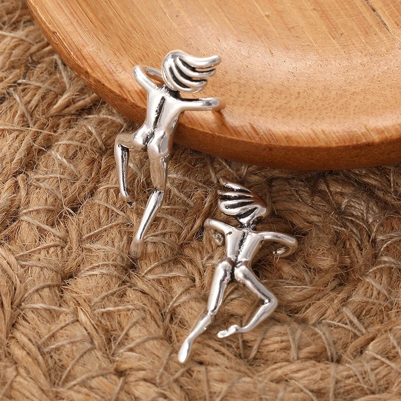 VILZSTUDIOS Stylish Silver 3D Character Clip Earring