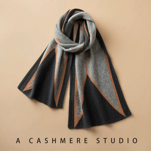 VILZSTUDIOS A-class High-quality 100% Cashmere New Cashmere Scarf 100% Knitted Warm Neck-Protecting High-end Fashion Wild Color in Winter.