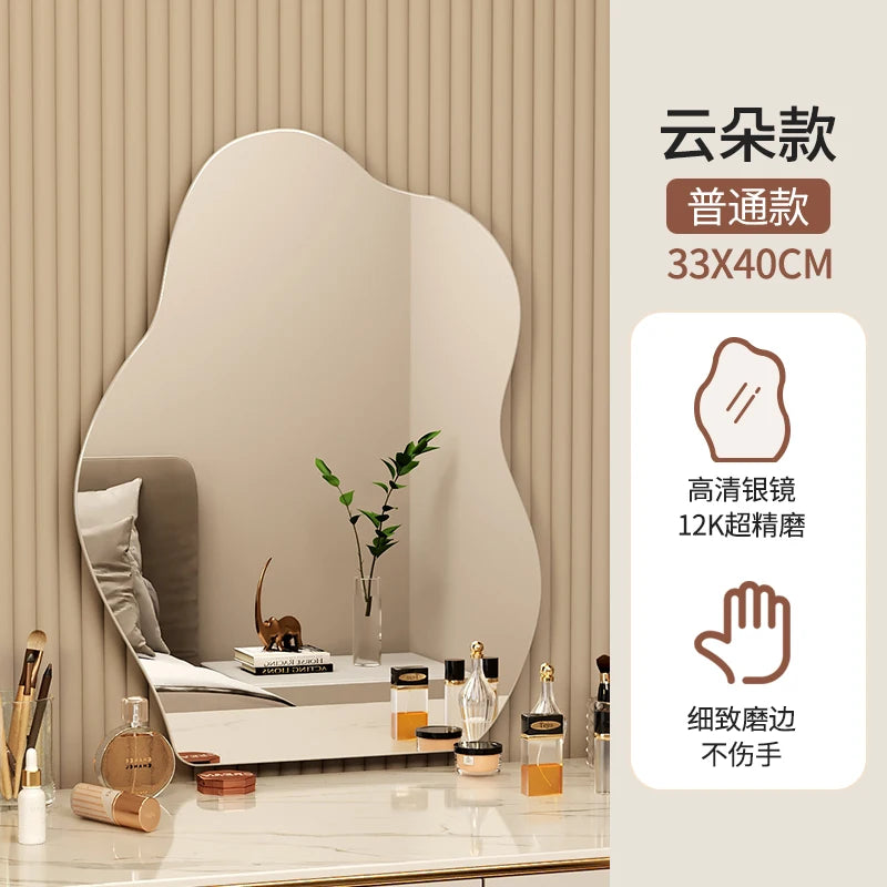 VILZSTUDIOS Wavy Wall Mirror Living Room Decoration Modern Art Vanity Aesthetic Large Size Mirror Fashion Espelhos Lounge Suite Furniture