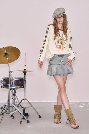 VILZSTUDIOS Oversized Long Bow Sleeve Top