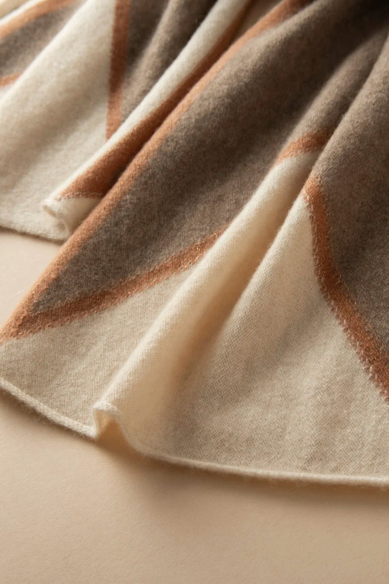 VILZSTUDIOS A-class High-quality 100% Cashmere New Cashmere Scarf 100% Knitted Warm Neck-Protecting High-end Fashion Wild Color in Winter.