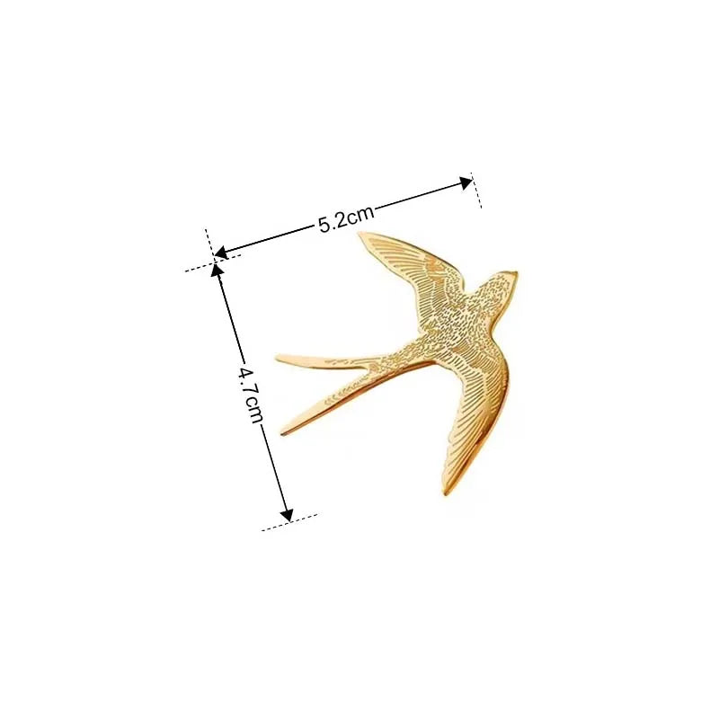 VILZSTUDIOS Stainless Steel Swallow Brooch