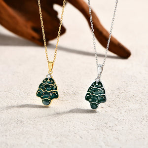 VILZSTUDIOS 925 Sterling Silver Moissanite Christmas Tree Necklace