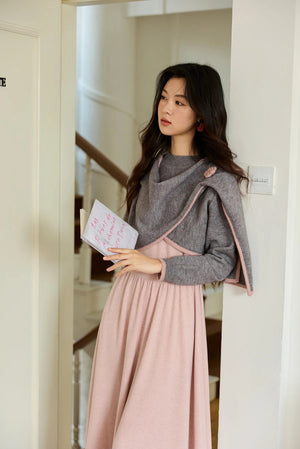 VILZSTUDIOS Stylish Irregular Knit Two-Piece Set