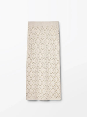 VILZSTUDIOS Ethereal Flowy Crocheted Slim Fit Skirt.