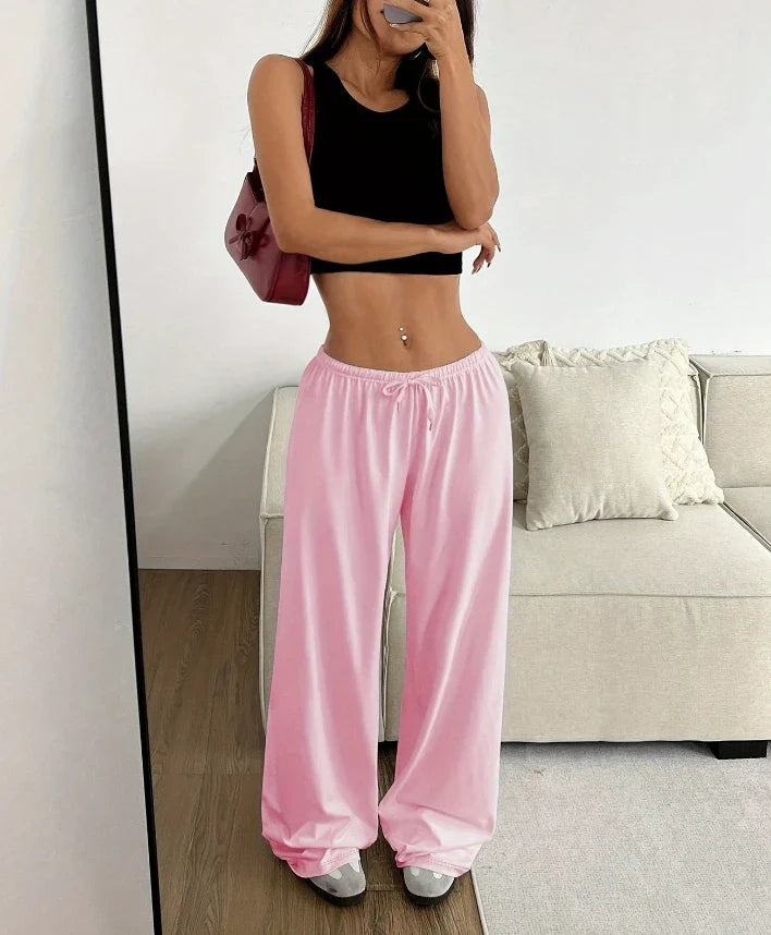 VILZSTUDIOS Comfy Loose Fit Elastic Waist Pants