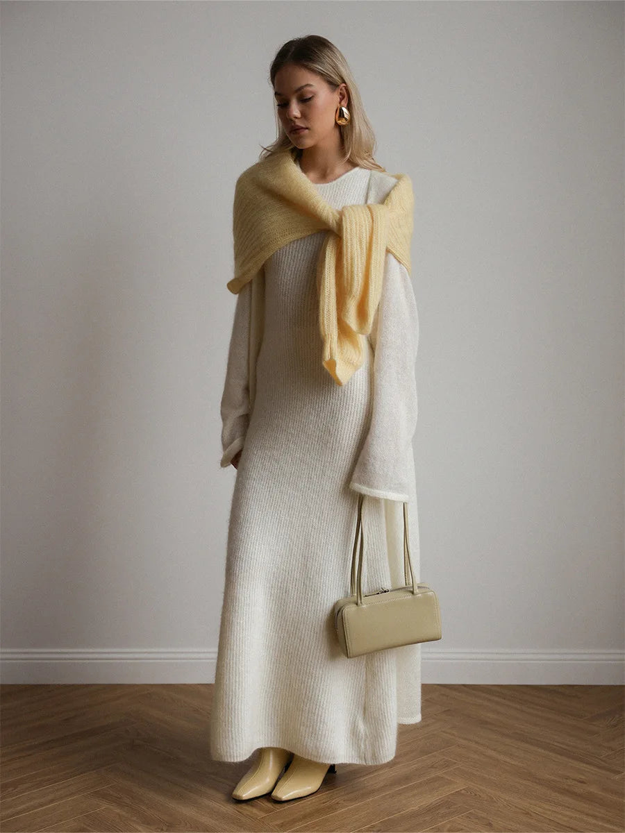 VILZSTUDIOS Elegant Knitted Sleeveless Maxi Dress