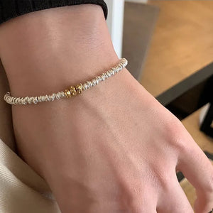 VILZSTUDIOS Geometric Beads Adjustable Gold Color Bracelet