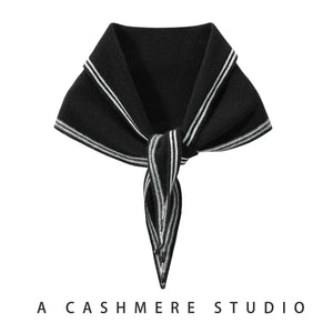 VILZSTUDIOS High Quality Autumn Winter Women 100% Cashmere Scarves 2025 NoveltyTriangular  Knitted Warm Female Scarf Shawl130*35
