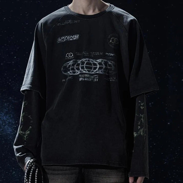High Quality Patchwork Long Sleeve T-Shirt