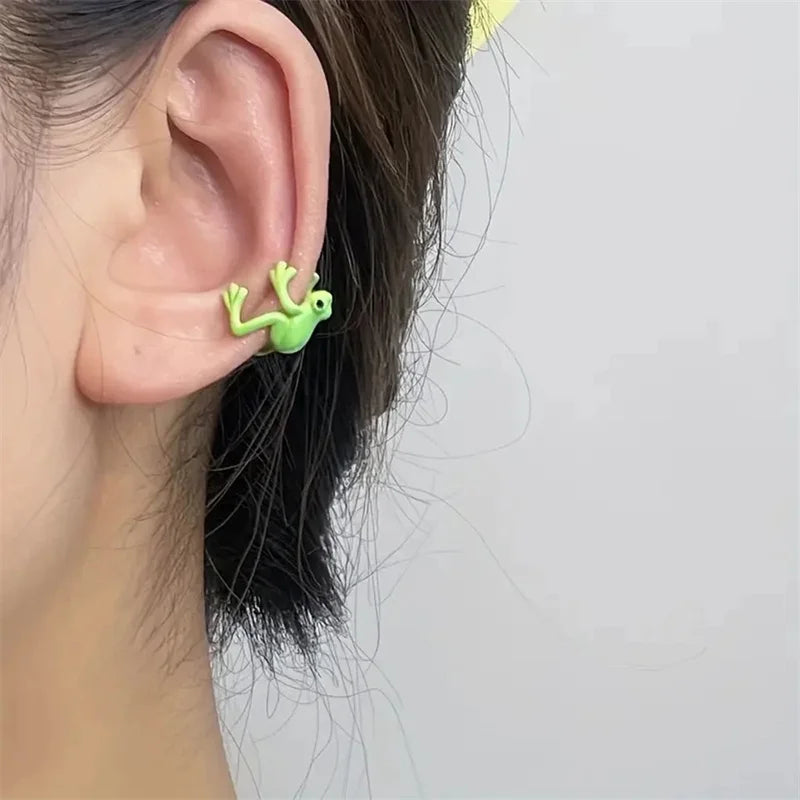 VILZSTUDIOS Creative Cute Frog Ear Cuff Clip Earrings