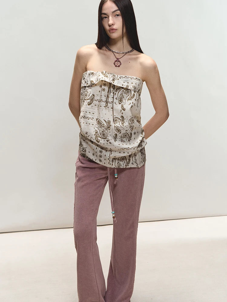 VILZSTUDIOS Stylish Paisley Floral Tube Top