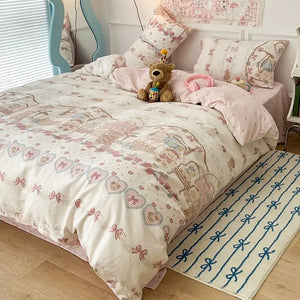 VILZSTUDIOS Adorable Zipper Duvet Cover Bedding Set