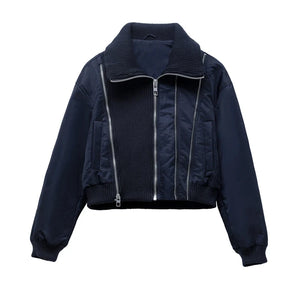 VILZSTUDIOS Stylish Zipper Bomber Jacket
