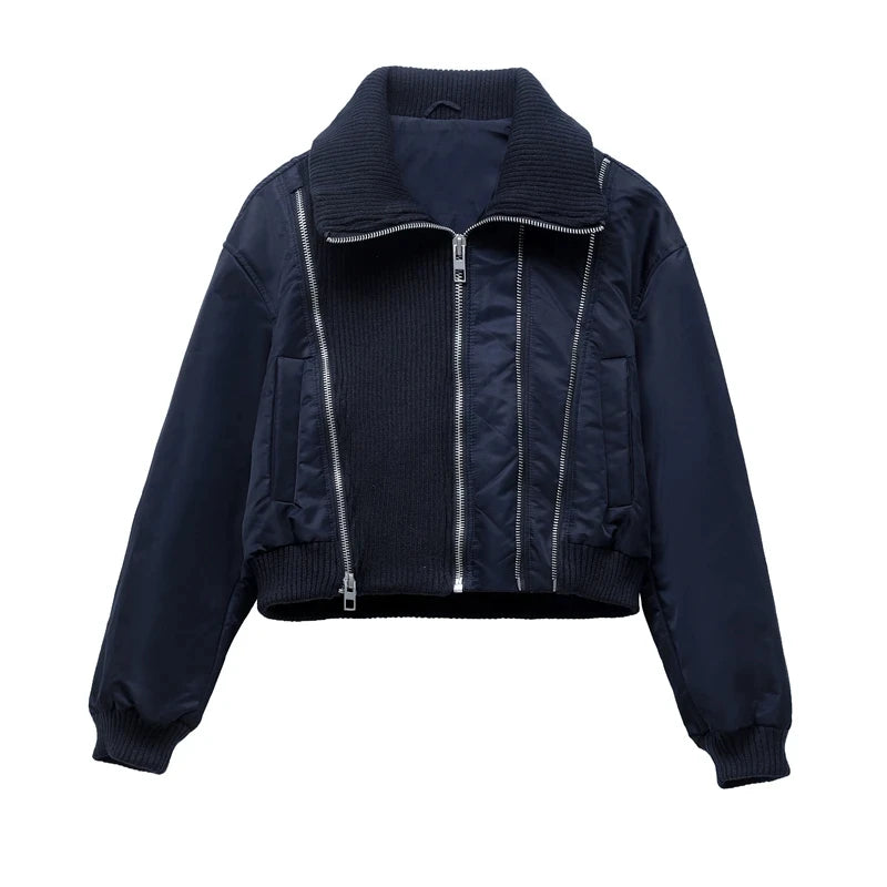 VILZSTUDIOS Stylish Zipper Bomber Jacket
