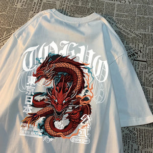 VILZSTUDIOS Vintage Dragon Cotton T-Shirt