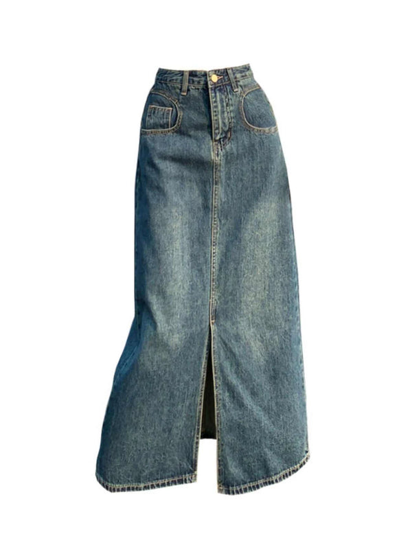 Vintage 90s Y2K Denim Skirt Jeans