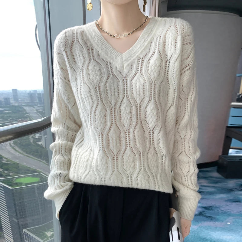 VILZSTUDIOS Cozy Loose Fit Wool Sweater