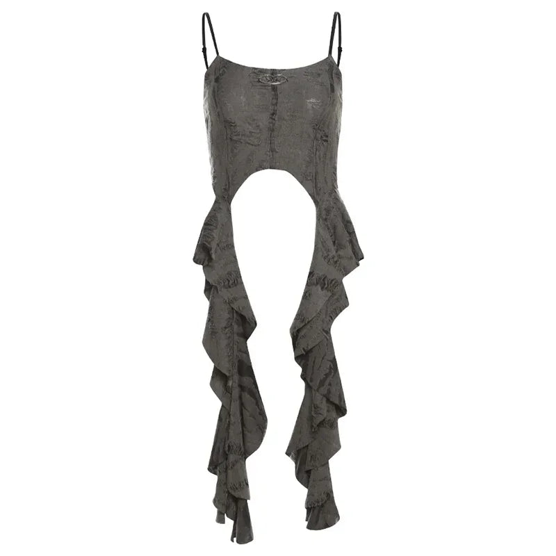 VILZSTUDIOS Ruched Satin Corset Crop Top