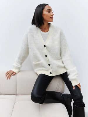 VILZSTUDIOS Soft Mink Velvet Cardigan