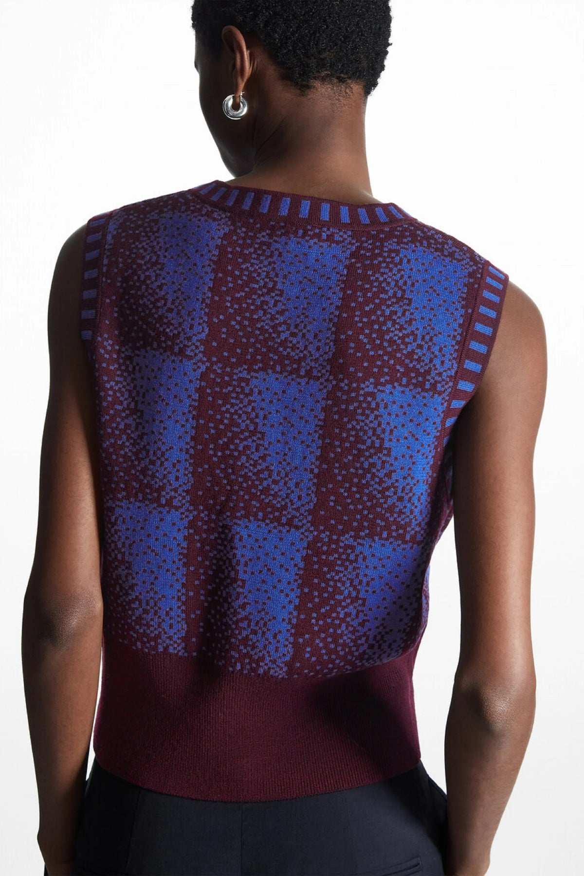 VILZSTUDIOS Jacquard Textured Wool Vest