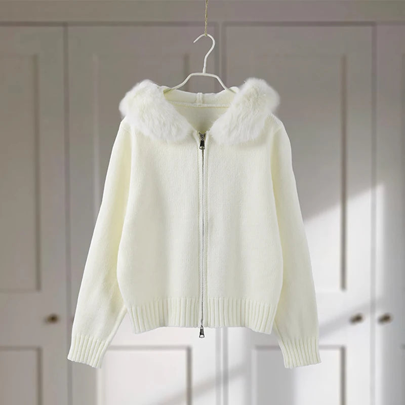 VILZSTUDIOS Cozy Fur Collar Jacket
