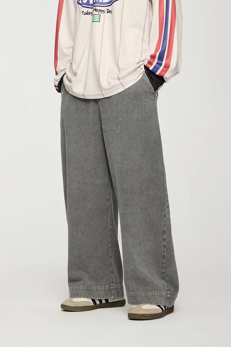 VILZSTUDIOS Vintage Loose Fit Washed American Pants
