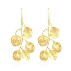 VILZSTUDIOS Sweet Gold Exaggerated Leaf Drop Earring