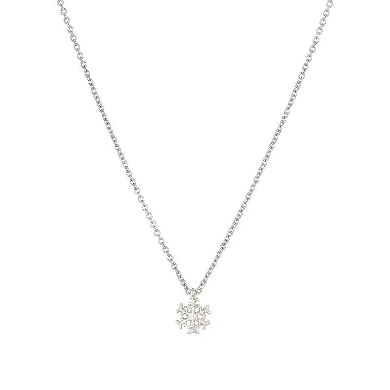 VILZSTUDIOS Delicate 925 Sterling Silver Snowflake Necklace
