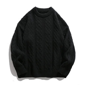 VILZSTUDIOS Classic Grey O-Neck Knitted Sweater