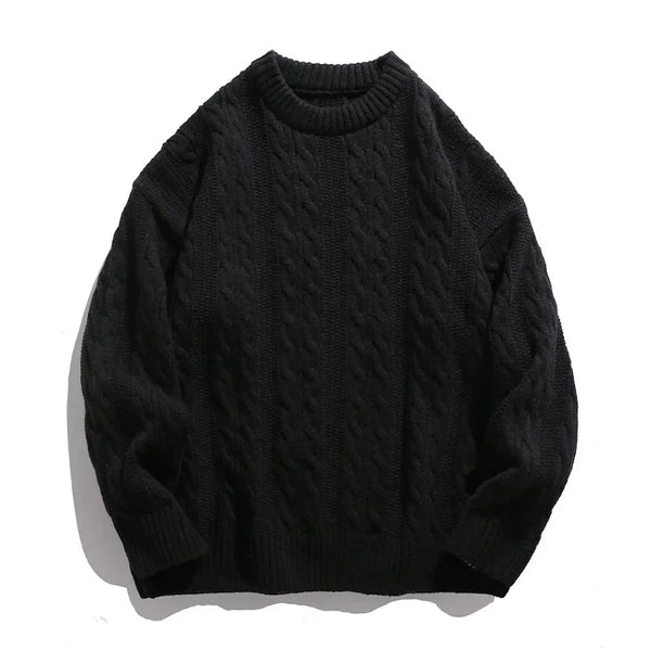 Classic Grey O-Neck Knitted Sweater