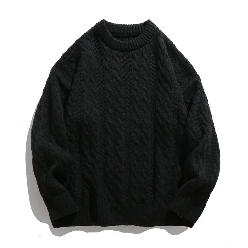 VILZSTUDIOS Classic Grey O-Neck Knitted Sweater
