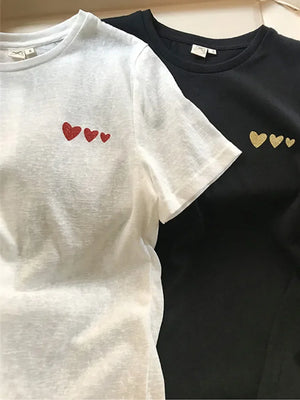 VILZSTUDIOS 3 Hearts Back Buttoned T-Shirt