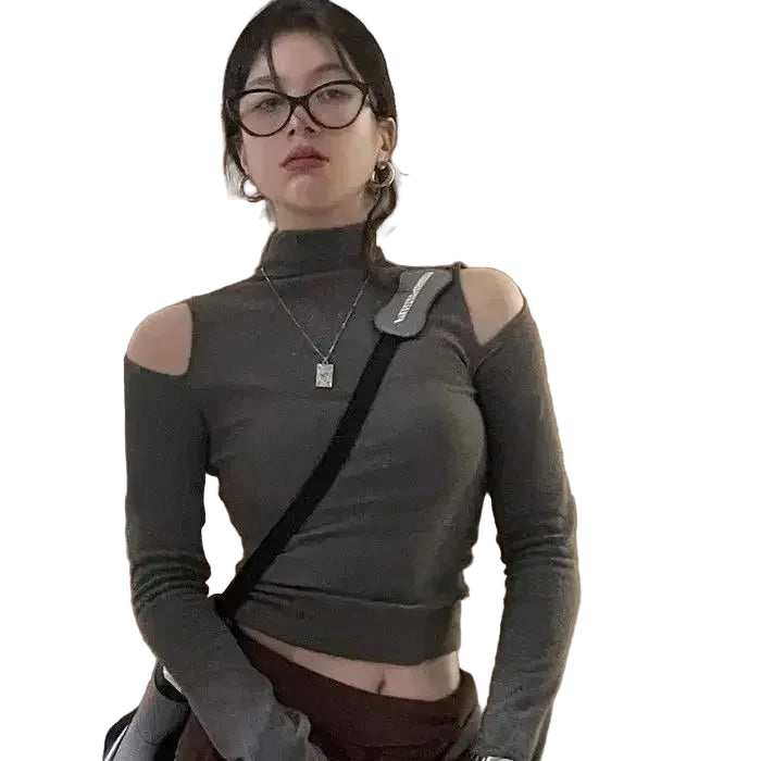 VILZSTUDIOS Hollow Out Bodycon Crop Top