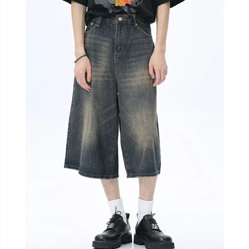 VILZSTUDIOS Dark Washed High Waisted Jorts
