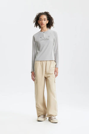 VILZSTUDIOS Retro Color Block Long Sleeve T-Shirt