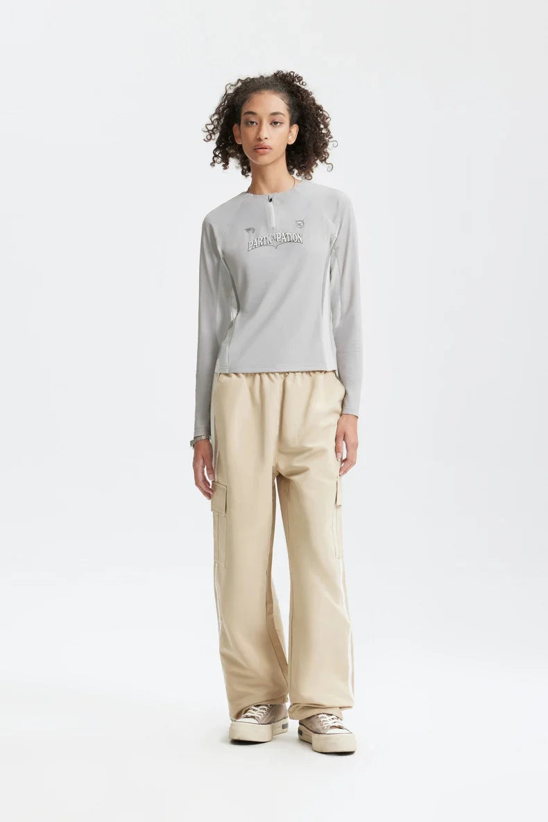 VILZSTUDIOS Retro Color Block Long Sleeve T-Shirt