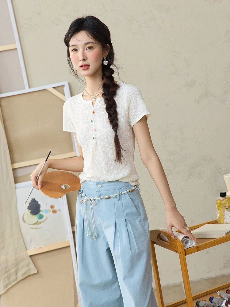 VILZSTUDIOS Short Sleeved Knitted T-Shirt