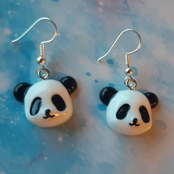 Adorable Panda Head Cute Resin Earring