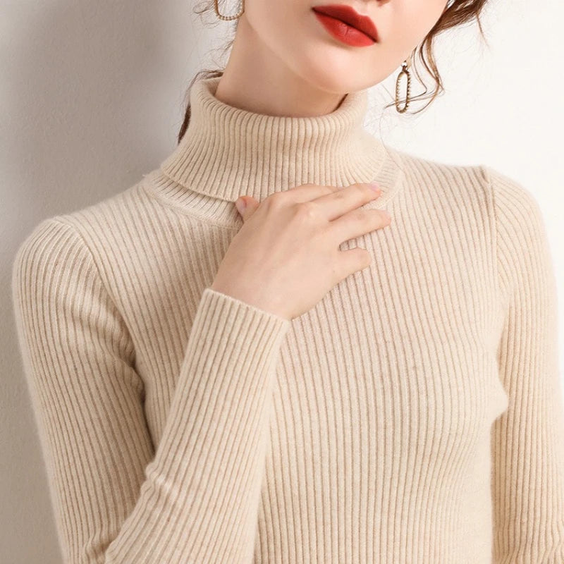 VILZSTUDIOS Stylish Knit Turtleneck Sweater