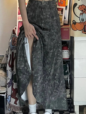VILZSTUDIOS Vintage Black A-Line Skirt Preppy