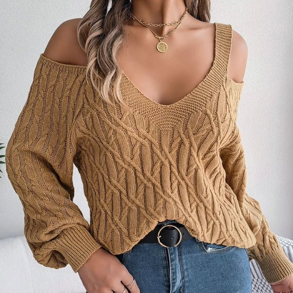 Stylish Knitted V-Neck Sweater