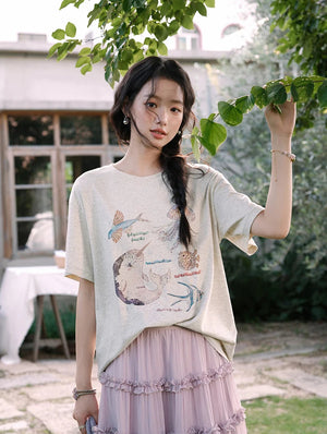VILZSTUDIOS Stylish Loose Fit Cotton T-Shirt