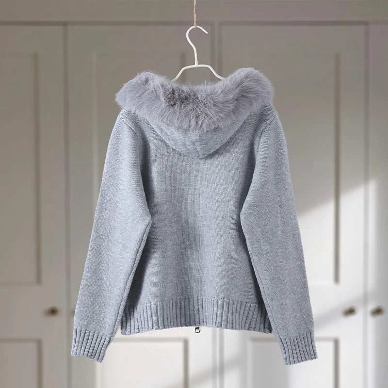VILZSTUDIOS Cozy Fur Collar Jacket