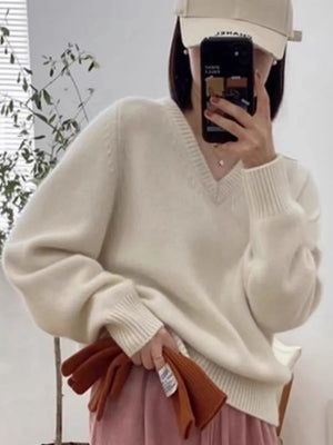 VILZSTUDIOS Cozy Knit Loose Long Sleeve Sweater