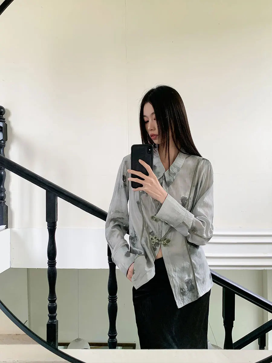 VILZSTUDIOS Tie Dye Button-Up Shirt