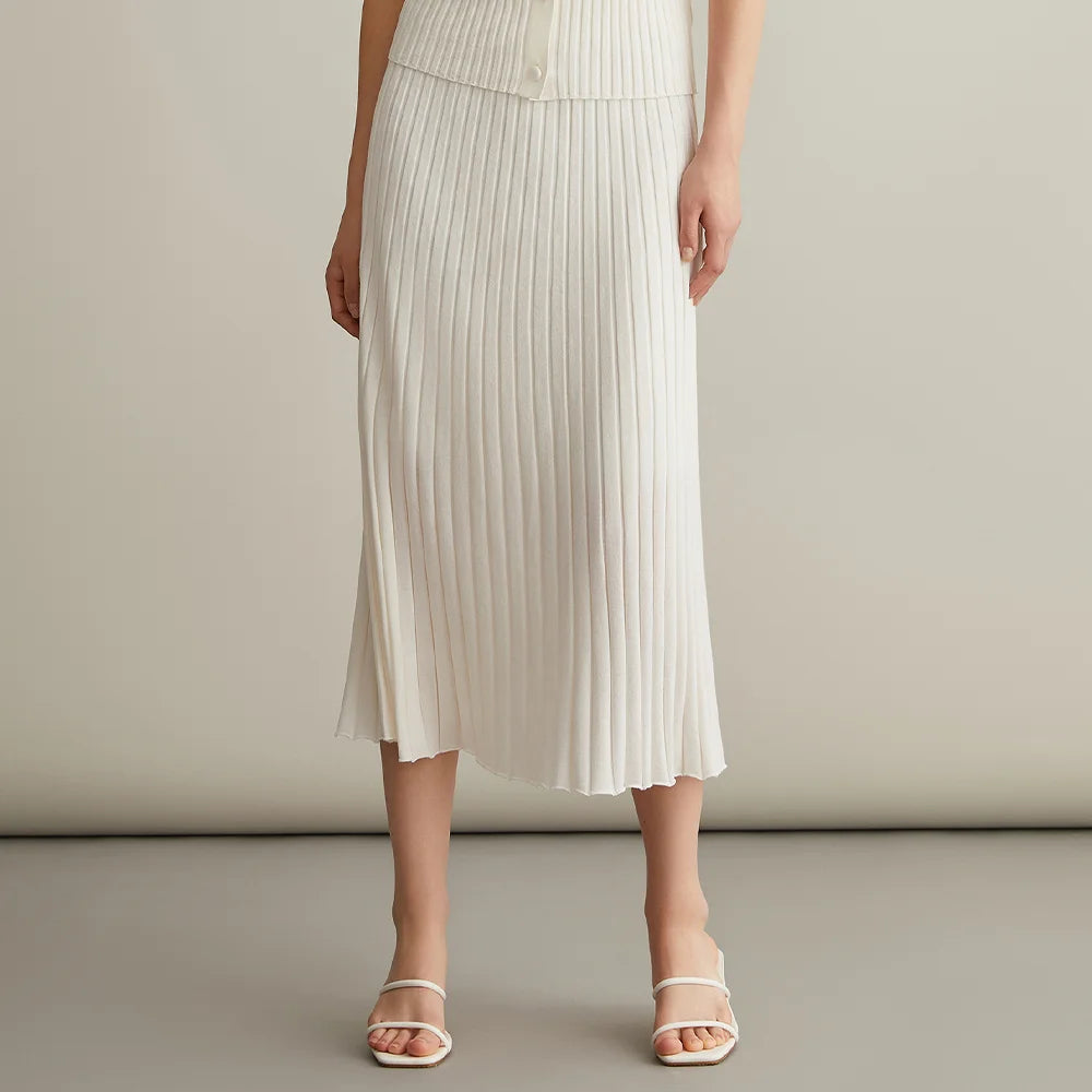 VILZSTUDIOS Elegant High Quality Merino Wool Skirt