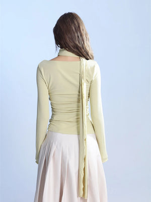 VILZSTUDIOS Mint Green Round Neck Long Sleeve Top