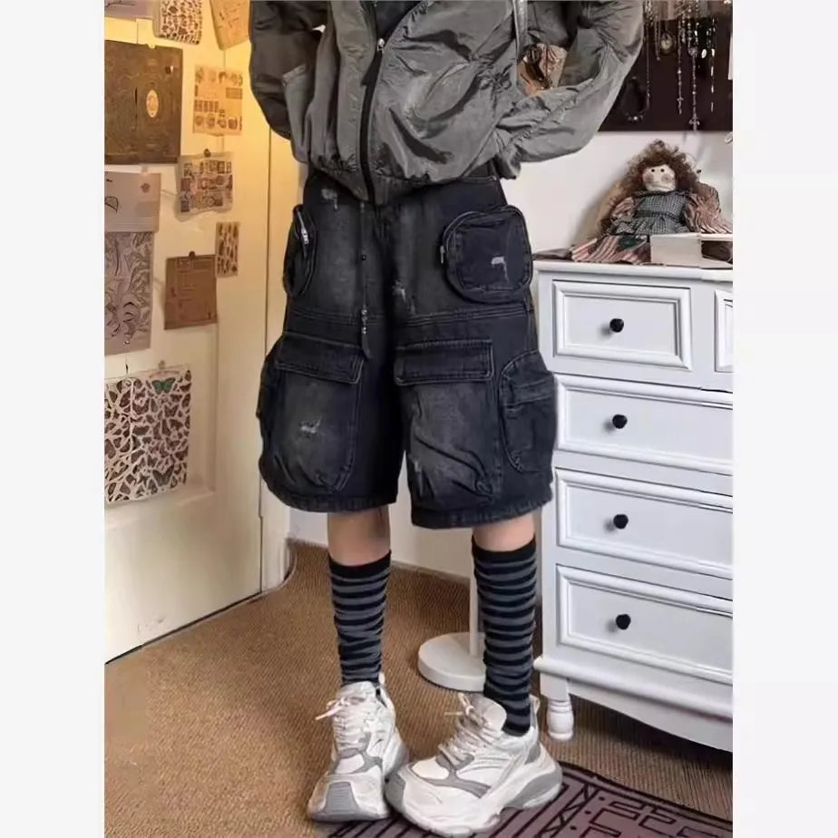 VILZSTUDIOS Trendy Loose Cargo Pants With Pants