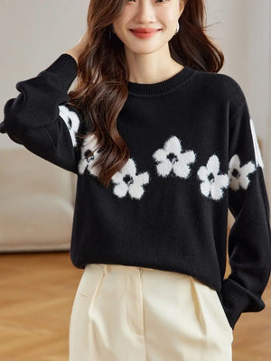 VILZSTUDIOS French Jacquard Knitted Sweater